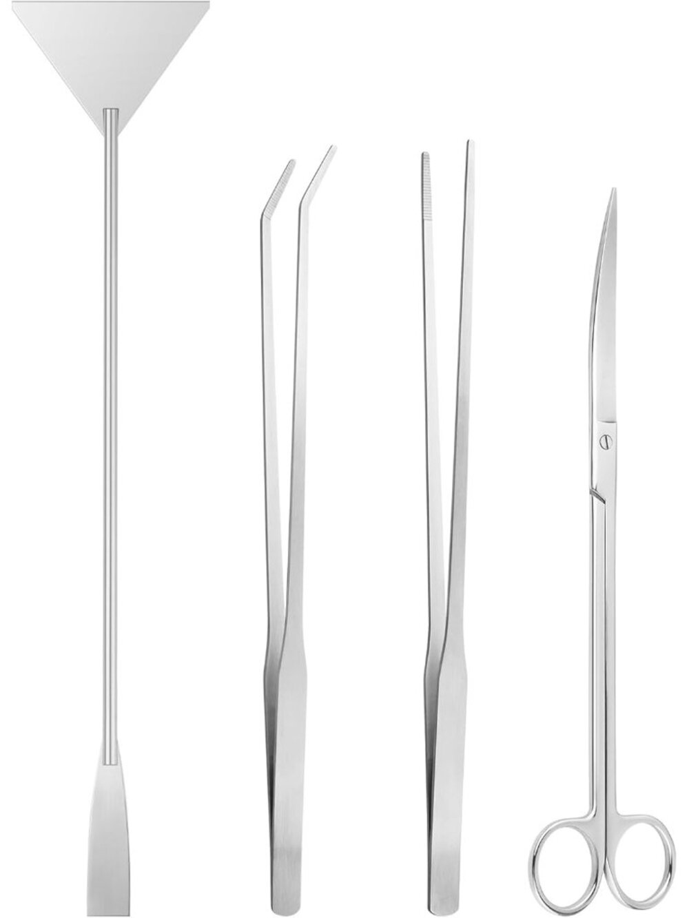 4PCS Aquascape Tool Aquarium Kit with Tweezers Scissors Scraper